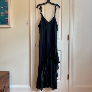 NWT For Love and Lemons long black slip dress L/XL